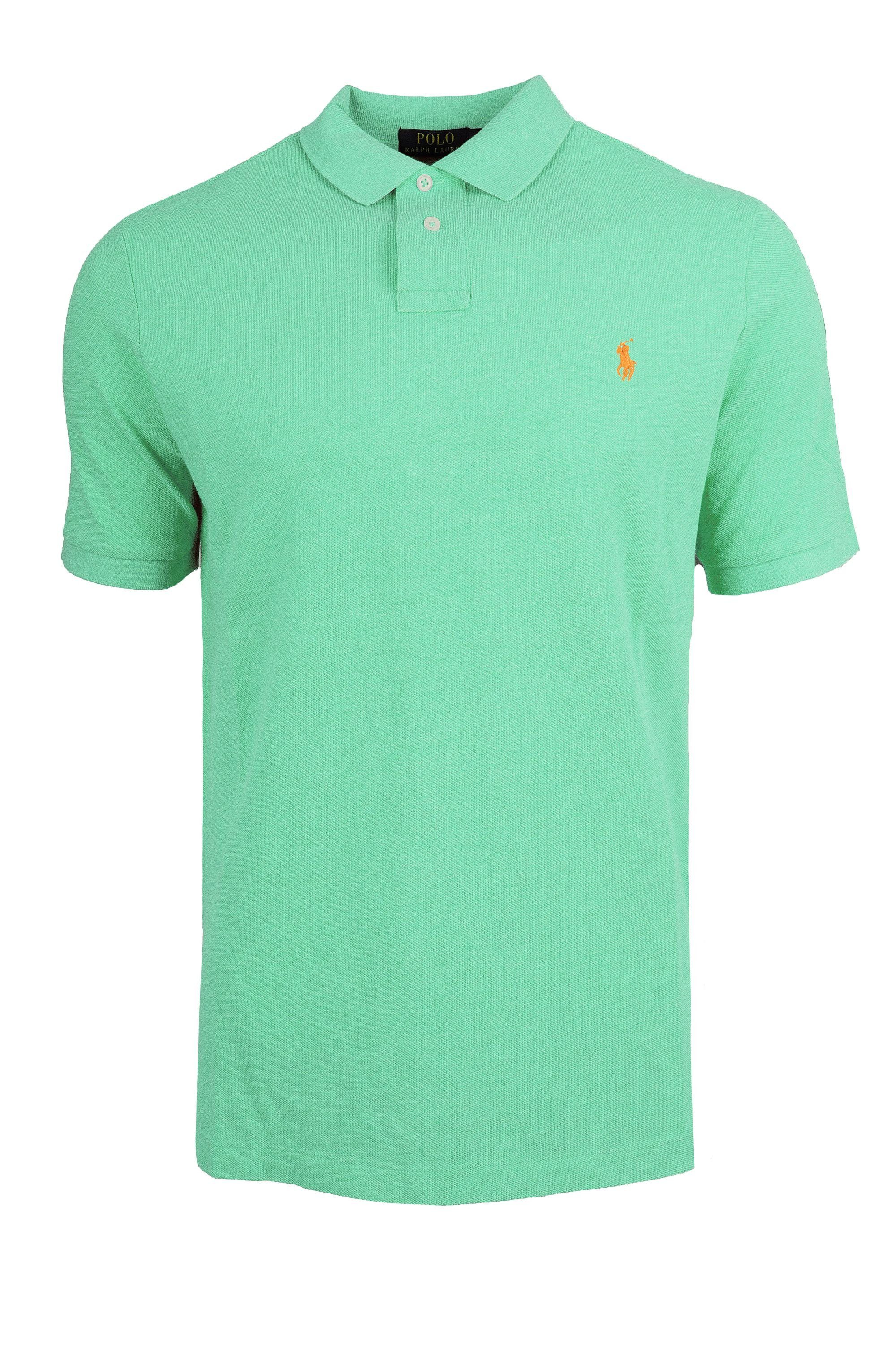 Ralph Lauren Poloshirt Ralph Lauren Herren Poloshirt Slim Fit S-XXL Hellgrün - Orange | Poloshirts