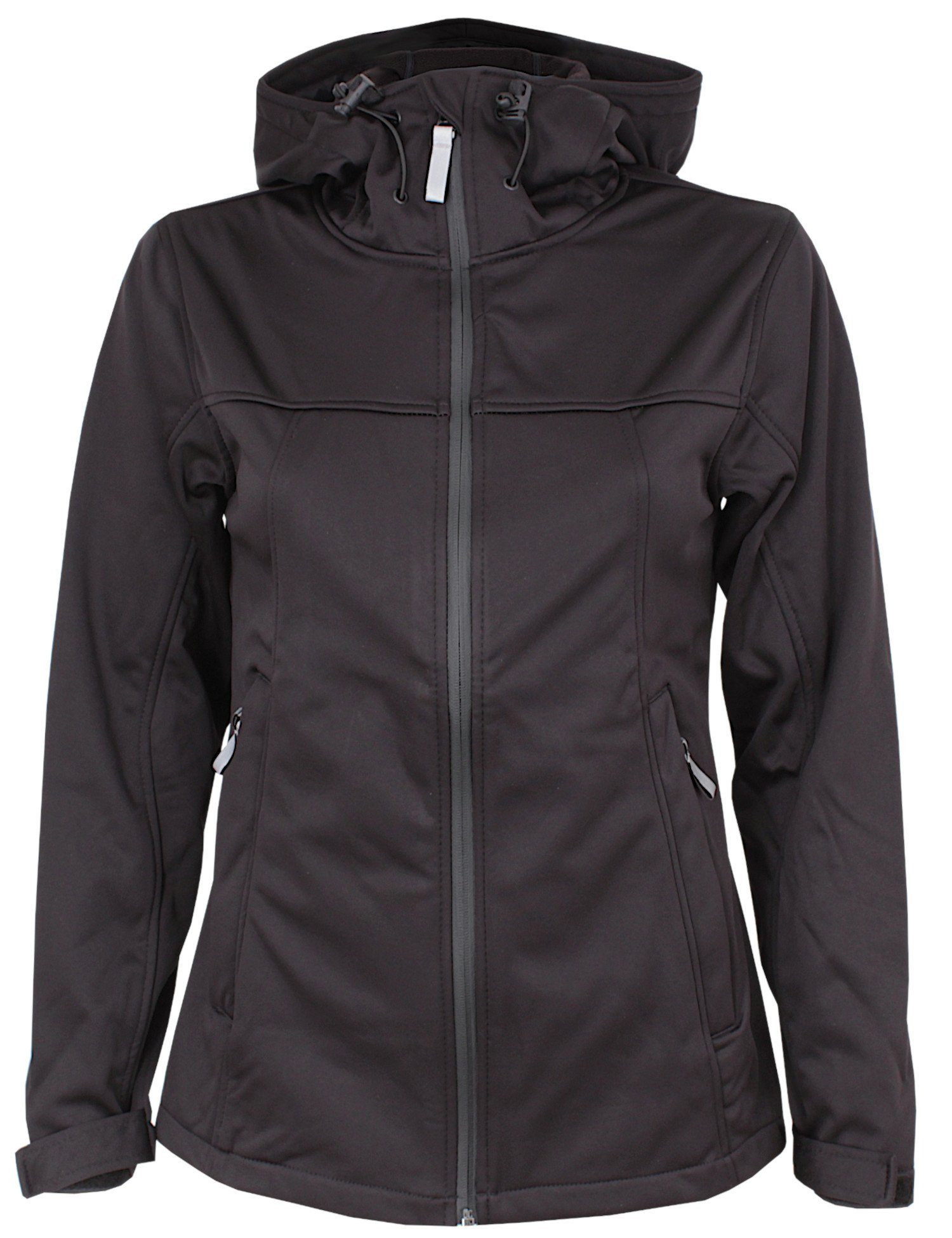 Promodoro Softshelljacke Hoody Softshell Jacke mit Kapuze, winddicht schwarz