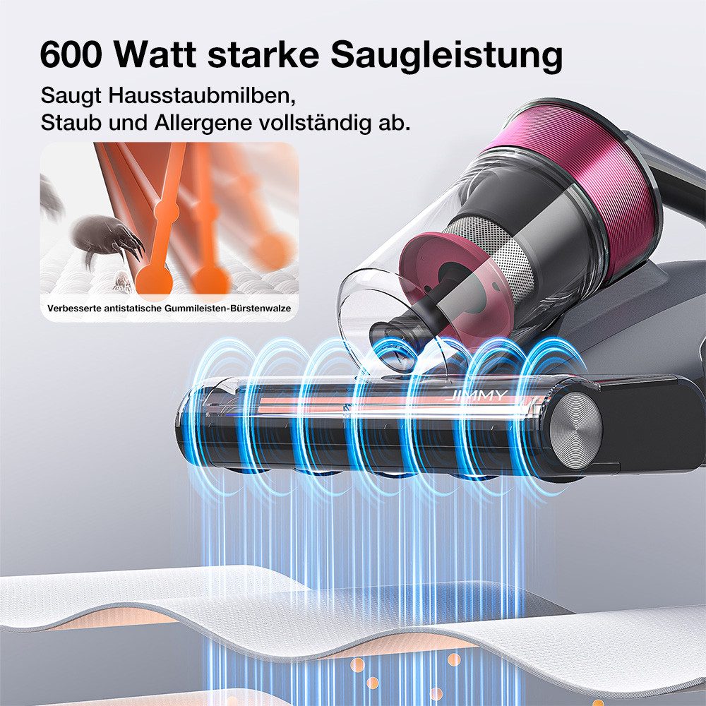Jimmy Matratzenreinigungsgerät BX8 Milbenstaubsauger, 600 W, Tiefenreinigung von Sofas, Babywiegen und weiteren Stoffoberflächen