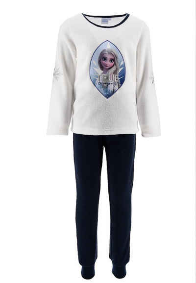 Disney Frozen Schlafanzug »Die Eiskönigin Elsa Kinder Mädchen Schlafanzug Kinder Pyjama Langarm Shirt + Schlaf-Hose«
