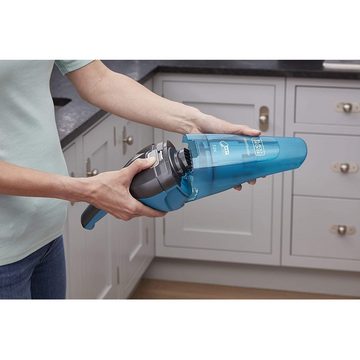 Black + Decker Nass-Trocken-Akkusauger WDC215WA Dustbuster Wet+Dry - Akku-Sauger - titanium/blau