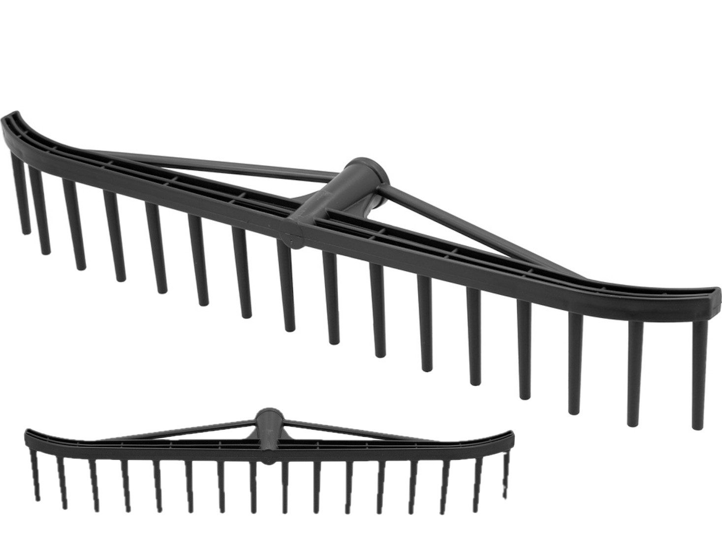 TRIZERATOP Gartenrechen Gartenrechen, Harke 16 Zinken 55cm Rasenrechen, Kunststoff