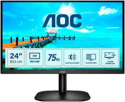 AOC 24B2XDM LED-Monitor (60 cm/24 ", 1920 x 1080 px, Full HD, 4 ms Reaktionszeit, 75 Hz, VA LED)