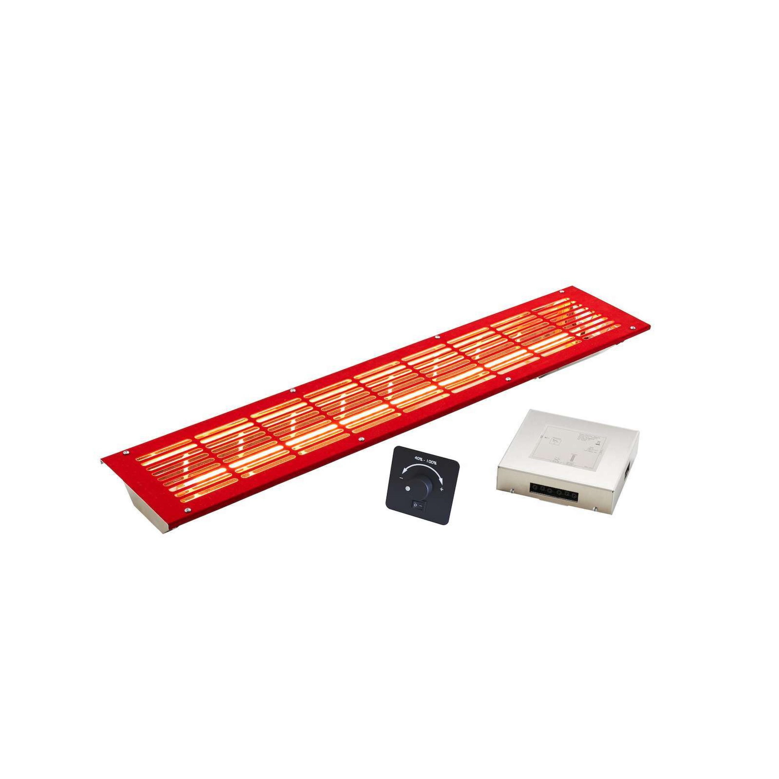 Infrarotkabine Infraworld VITALlight-IPX4 Infrarotstrahler-Set 500W gerade rot mit