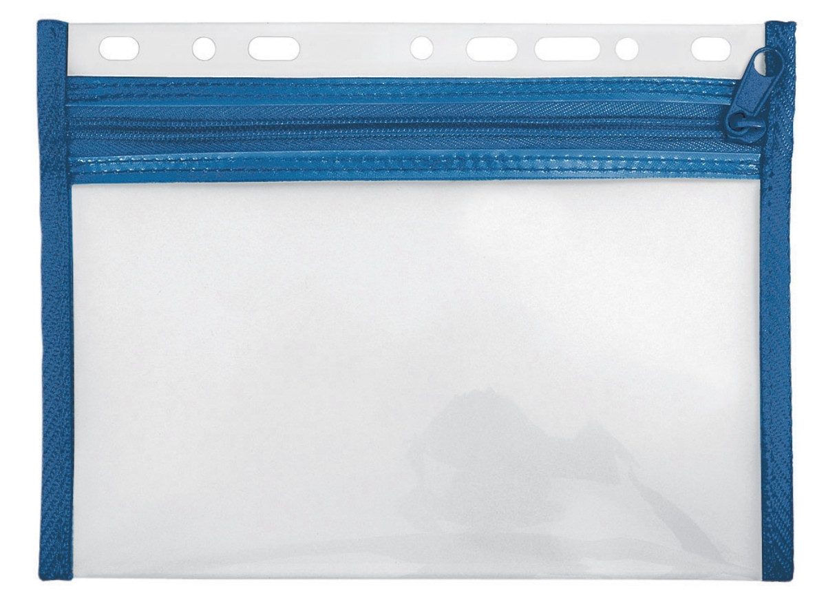 VELOFLEX Prospekthülle Reißverschlusstasche Velobag XXS A5 blau