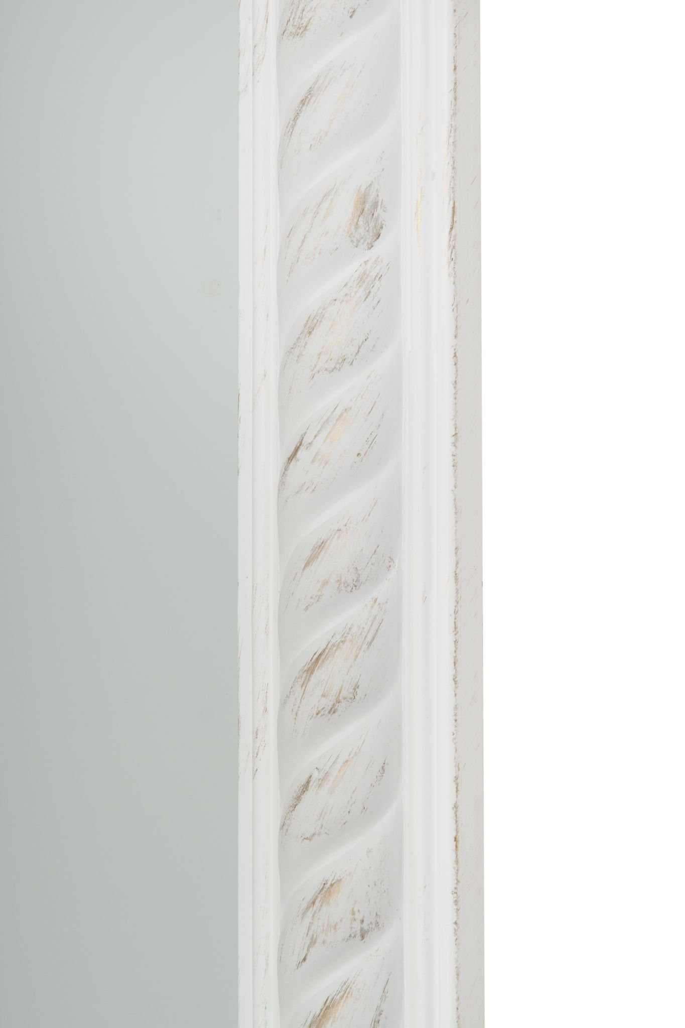 elbmöbel Wandspiegel Wandspiegel Badezimmerspiegel, Kordelrahmen | Spiegel Wandspiegel: weiß weiß cm 72x162x7 holz antik vintage weiß
