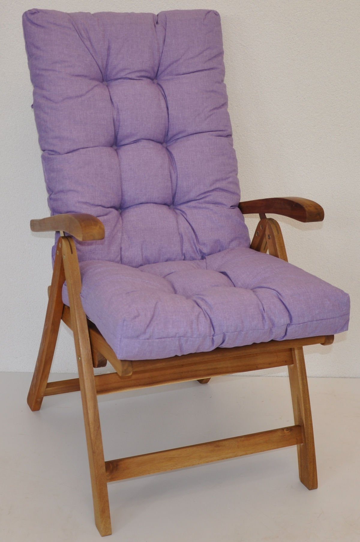 Rattani Hochlehnerauflage Hochlehner Auflage Sylva Hochlehner Auflage Gr. 120 x 50 cm violett, Material Uni Living violett