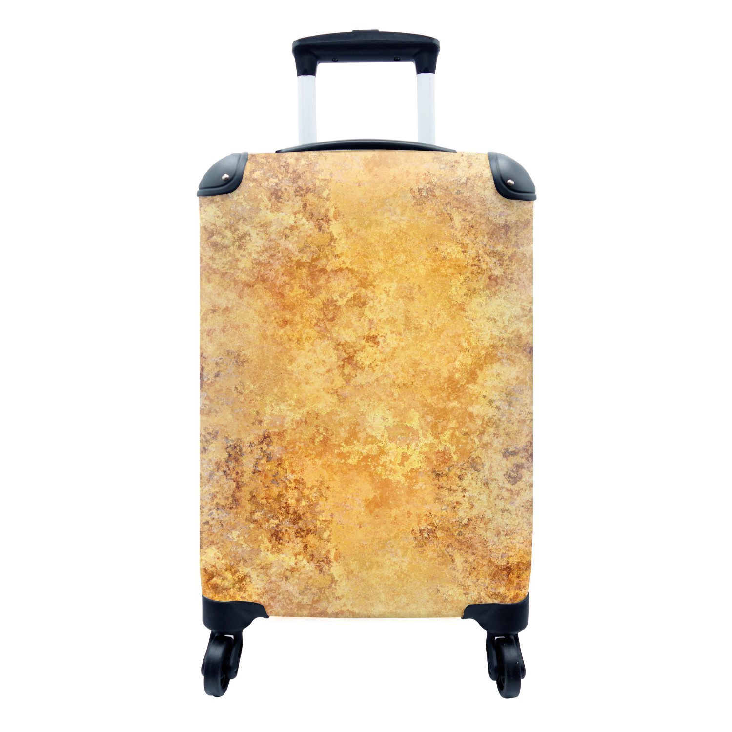 Handgepäckkoffer für Reisekoffer Rollen, Handgepäck MuchoWow Gold, rollen, - mit Muster - Abstrakt Reisetasche Ferien, Farbe - 4 Trolley,