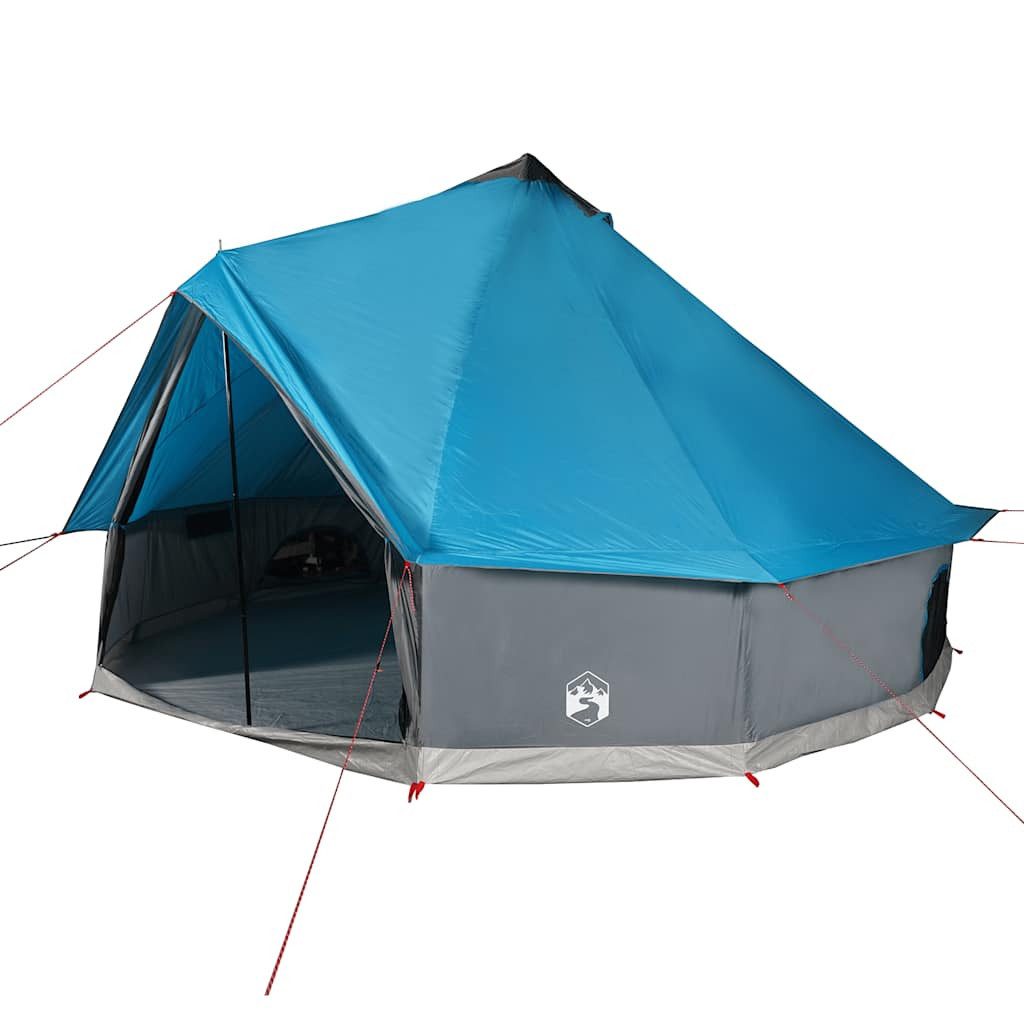 furnicato Faltzelt Familienzelt Tipi 305x305x200 cm Blau wasserdicht mit E-Anschluss, (1 tlg)