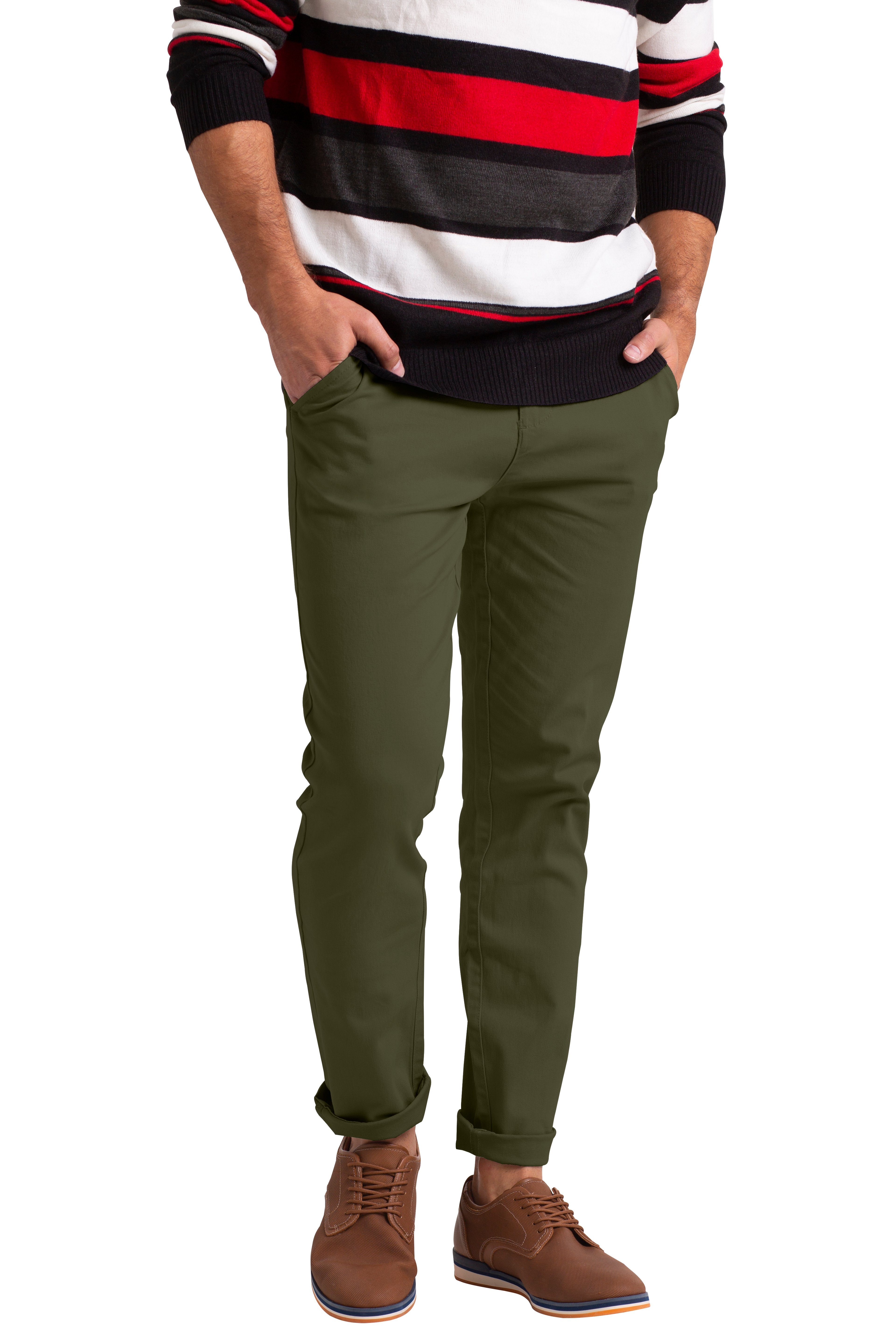 BlauerHafen Chinohose Slim-Fit-Chinos für Herren klassischer günstig online kaufen