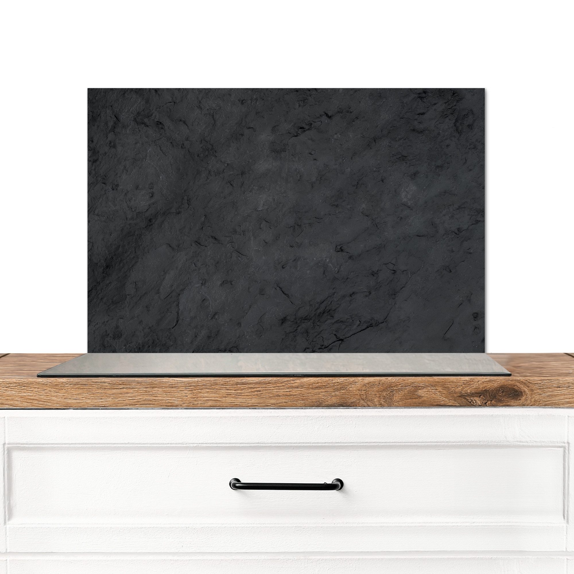 MuchoWow Küchenrückwand Grau - Zement - Beton - Industriell - Druck, (1-tlg), Spritzschutz Küche, Küchendeko, 60x40 cm