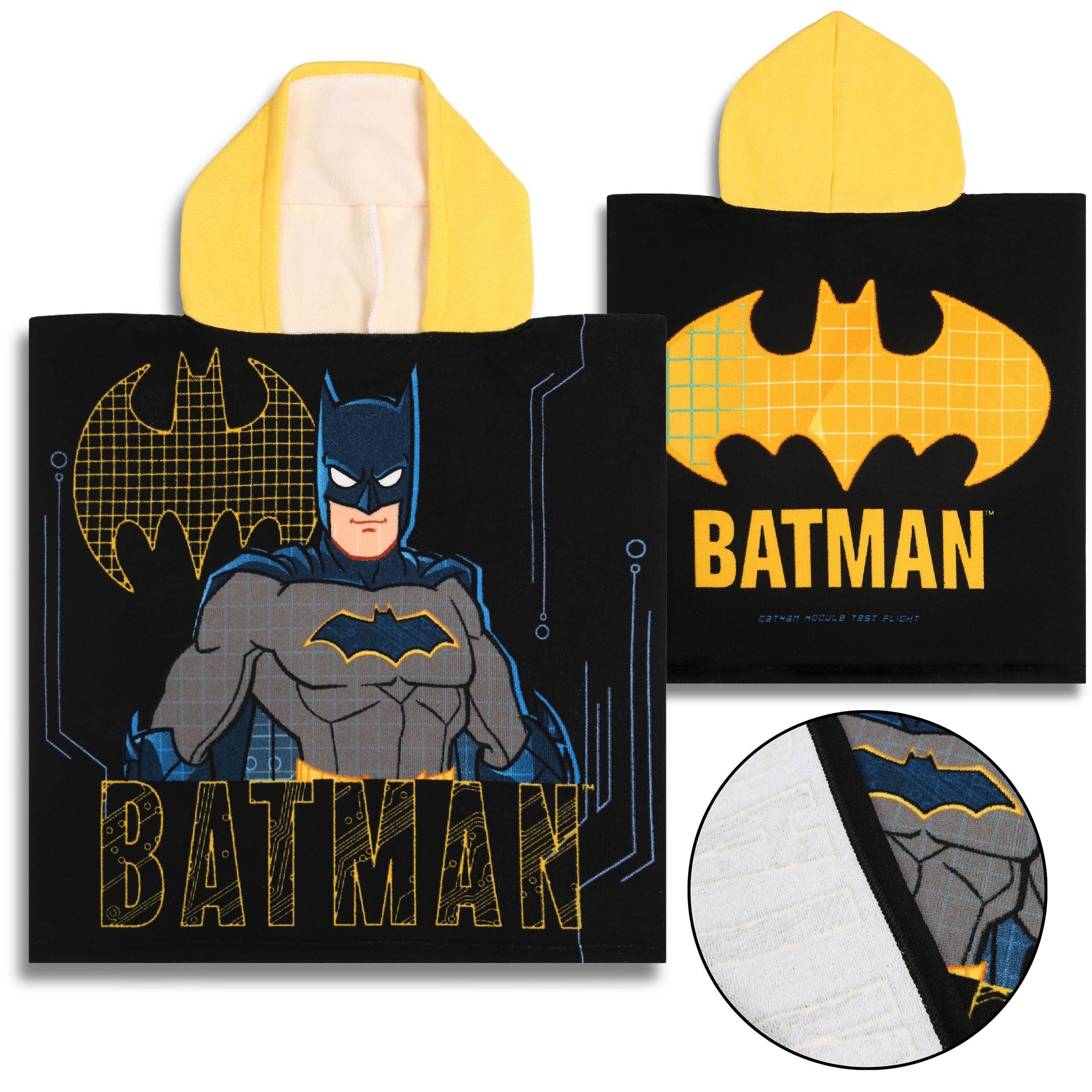 Sarcia.eu Kapuzenhandtuch Batman Kinderhandtuch, Badeponcho für Jungen 50x110 cm