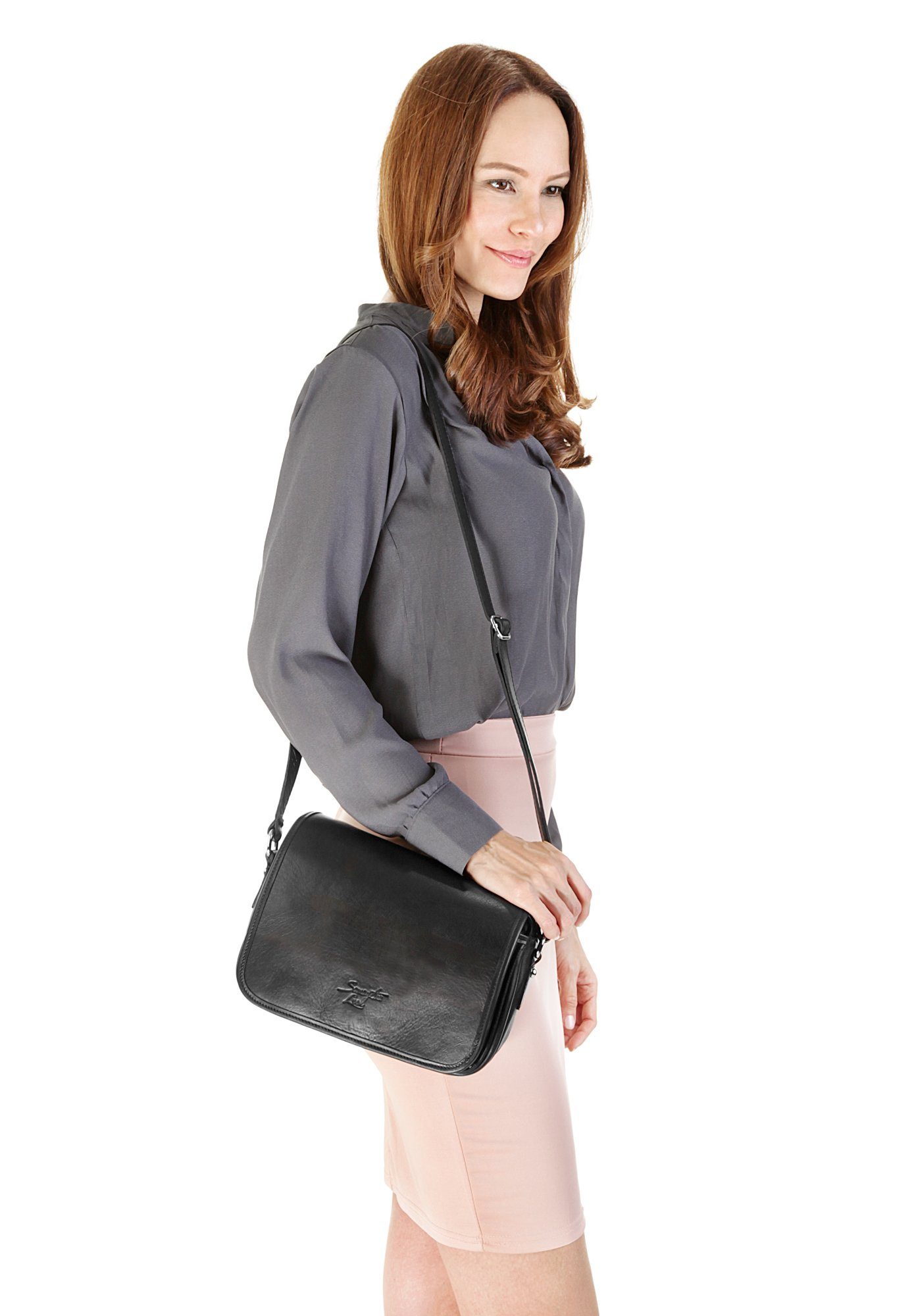 Samantha Look Umhängetasche, echt Leder, Made in Italy günstig online kaufen