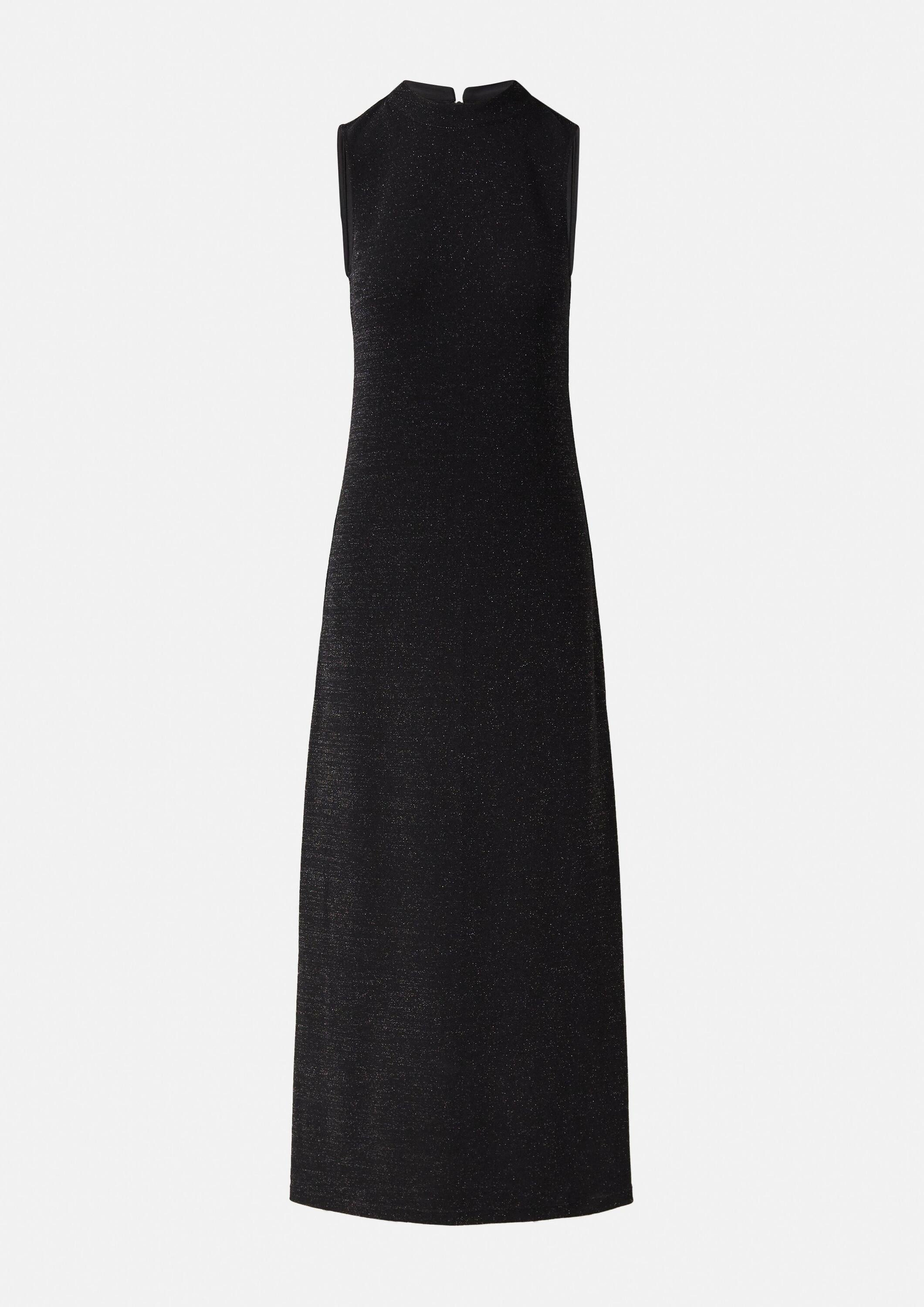 comma Maxikleid Kleid Langes ärmelloses Kleid mit Glitzergarn