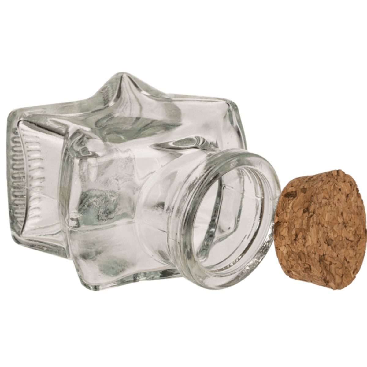 OOTB Vorratsglas Vorratsglas mit Korken 0,3L Glas Weihnachtsstern Tischdeko Weihnachten, Glas, Kork, (100-tlg), kreative Geschenkidee