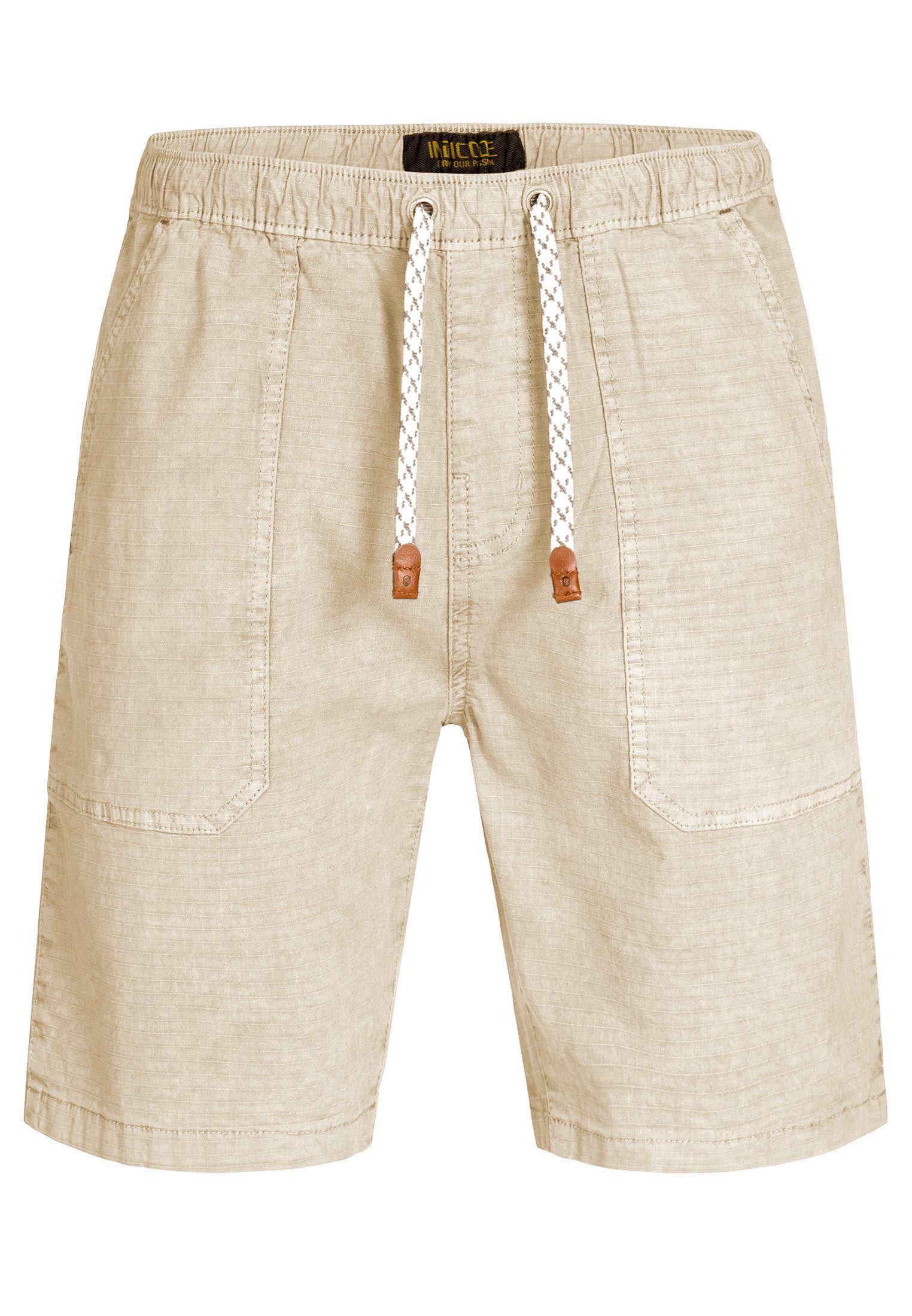 Indicode Chinoshorts Herren Stoufville Chino Shorts Herrenshorts aus elastischer Baumwoll-Qualität, mit Kordelzug