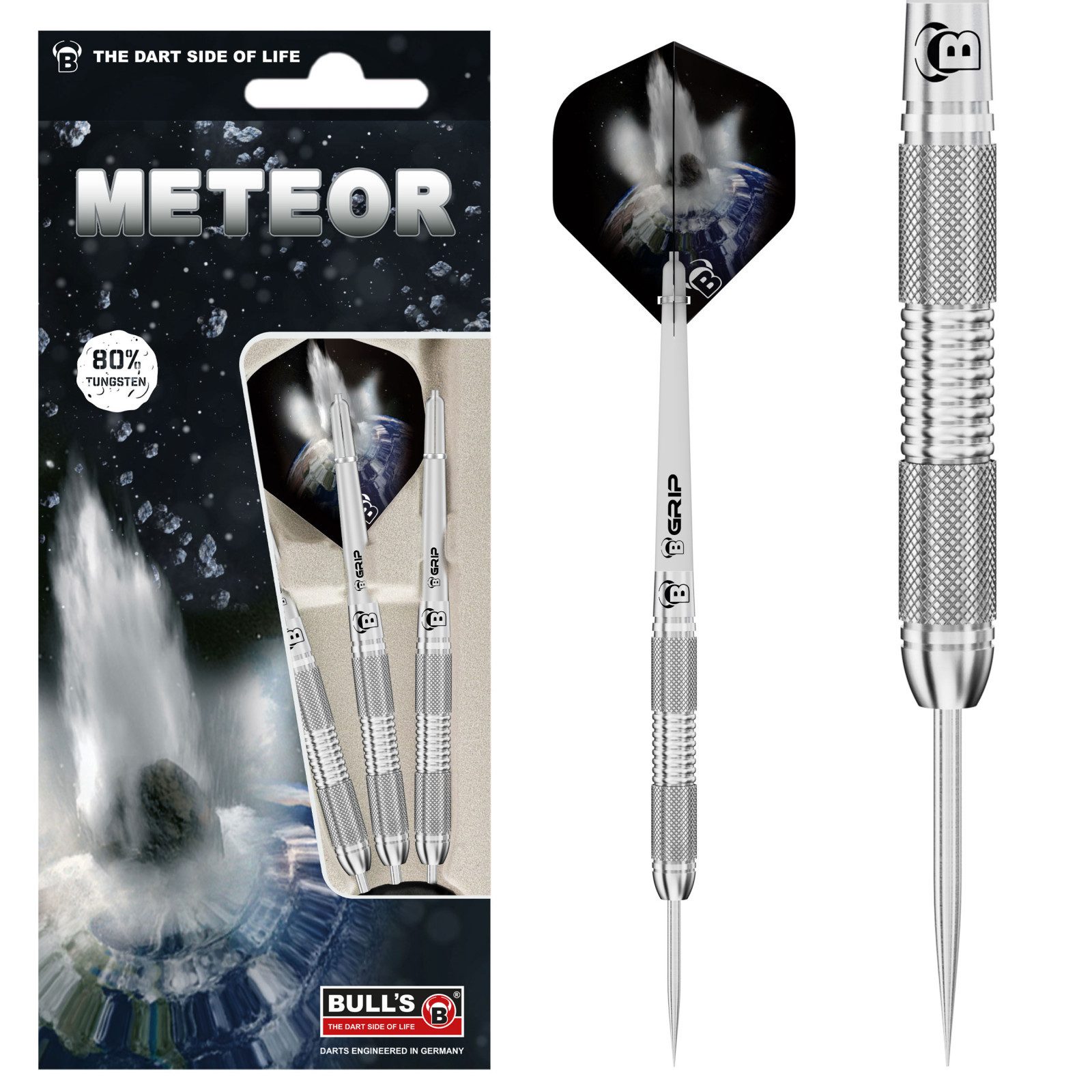 BULL'S Dartpfeil BULL'S Meteor MT9, Steel Dart, 25g., Tungsten, Steeldart
