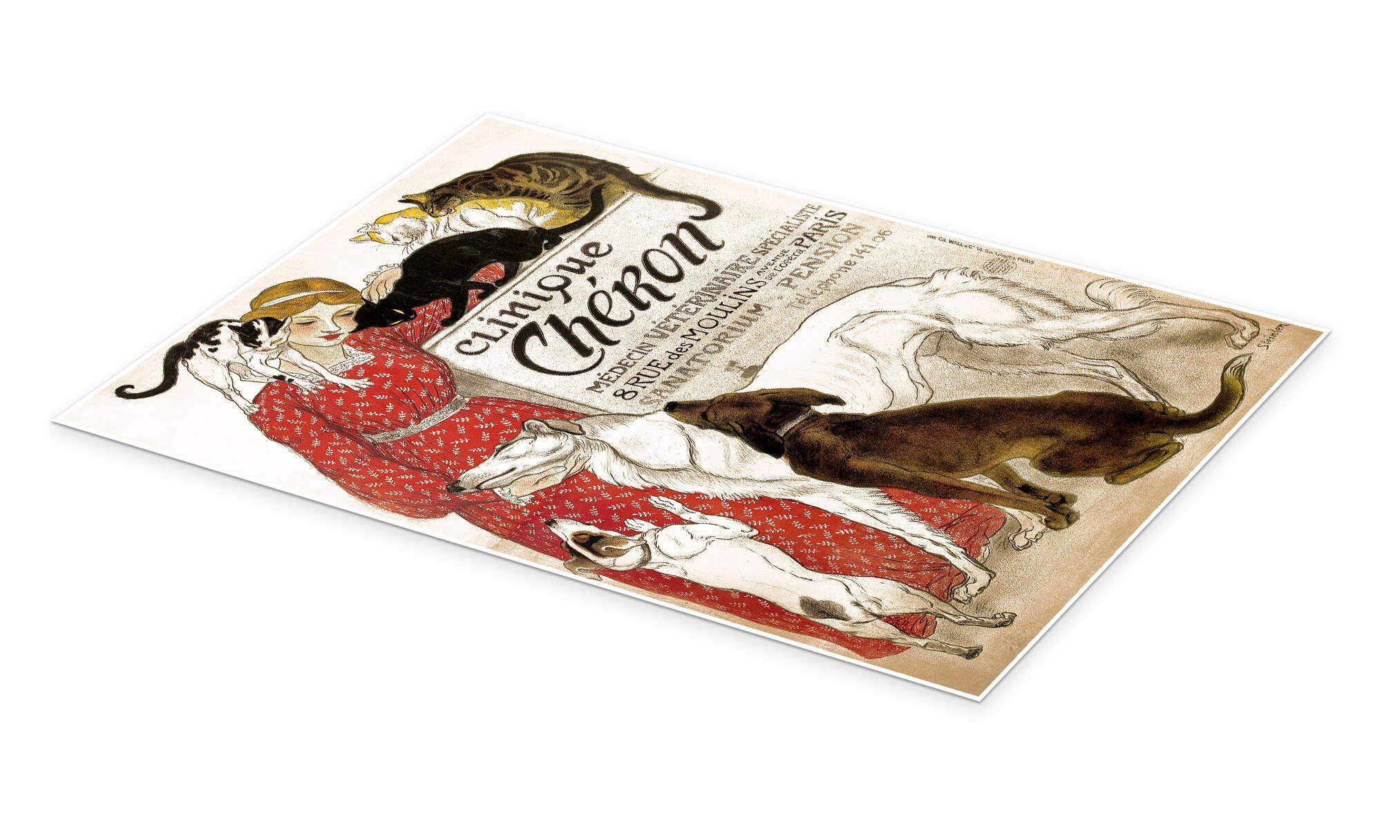 Posterlounge Wandbild Clinique Cheron (Französisch), Théophile-Alexandre Steinlen, erhältlich als Poster, Leinwandbild, Wandsticker oder Acrylglasbild