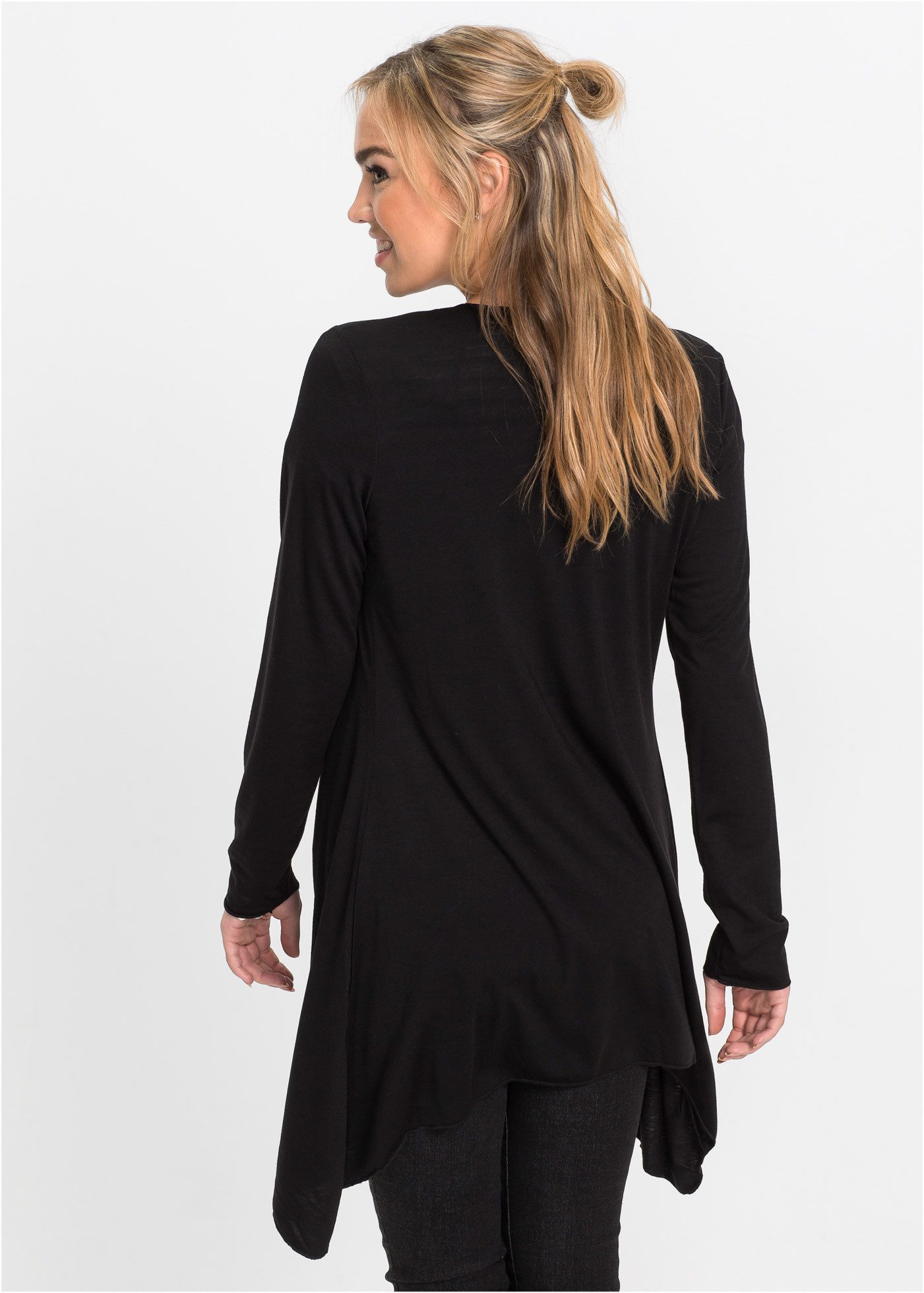 bonprix Shirtjacke bequeme Passform, Zipfelsaum, aus Viskose-Mischung, Casu günstig online kaufen