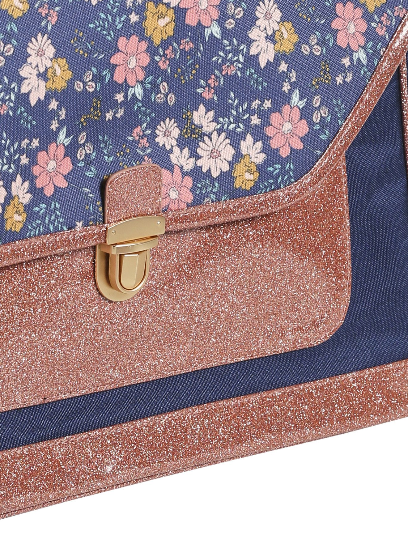 vertbaudet Schulrucksack Mädchen-Set: Schultasche & Federmappe FLOWERS