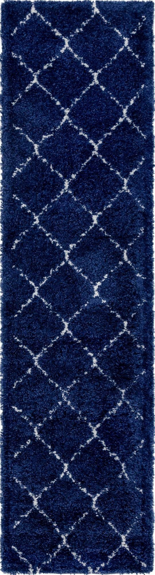 Myflair Möbel & Accessoires Hochflor-Läufer Temara Shag, LAGERRÄUMUNG!, rechteckig, Höhe: 51 mm, Teppich-Läufer, gewebt, Rauten Design, weich & kuschelig