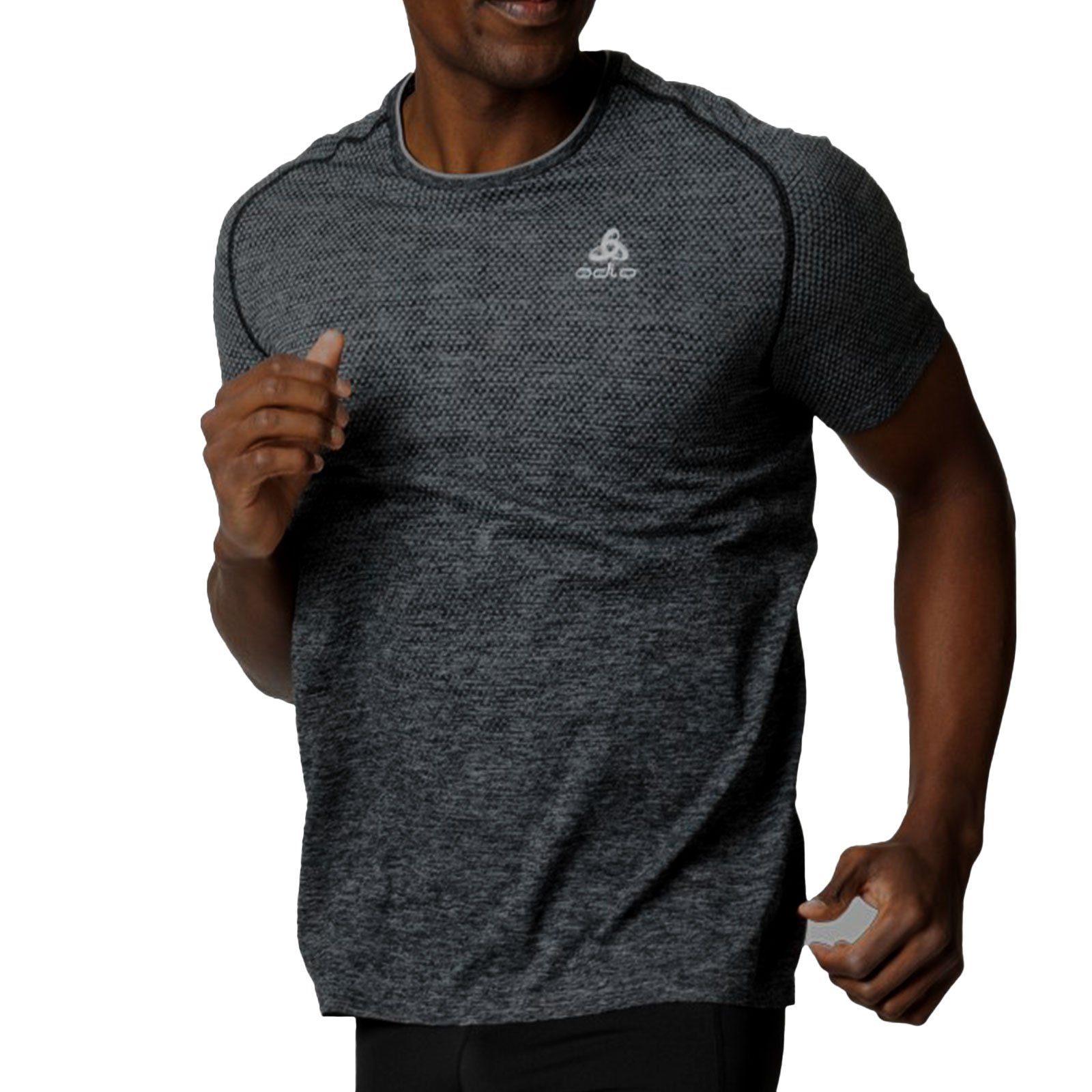 Odlo Laufshirt Essentials Seamless mit Logo auf der Brust