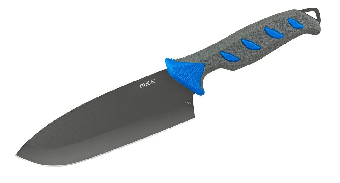 Buck Knives Universalmesser Buck 150 Spaltkeilmesser Salt Water 6", feststehendes Messer, blau, (1 St), Korrissionsbestängide Beschichtung, Scheide inklusive