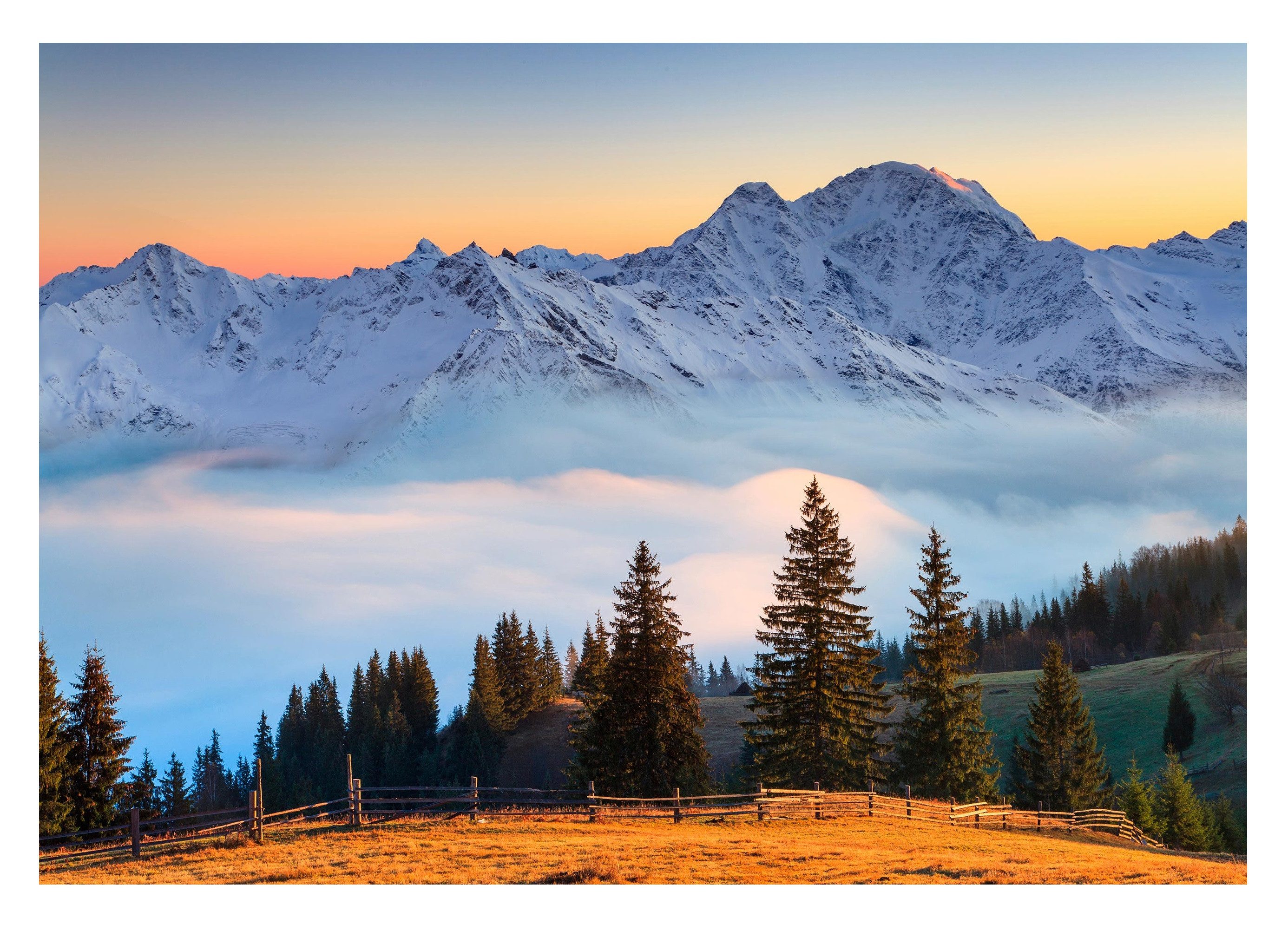 Wallarena Fototapete Berge Landschaft Natur Vlies Tapete Wohnzimmer Schlafz günstig online kaufen