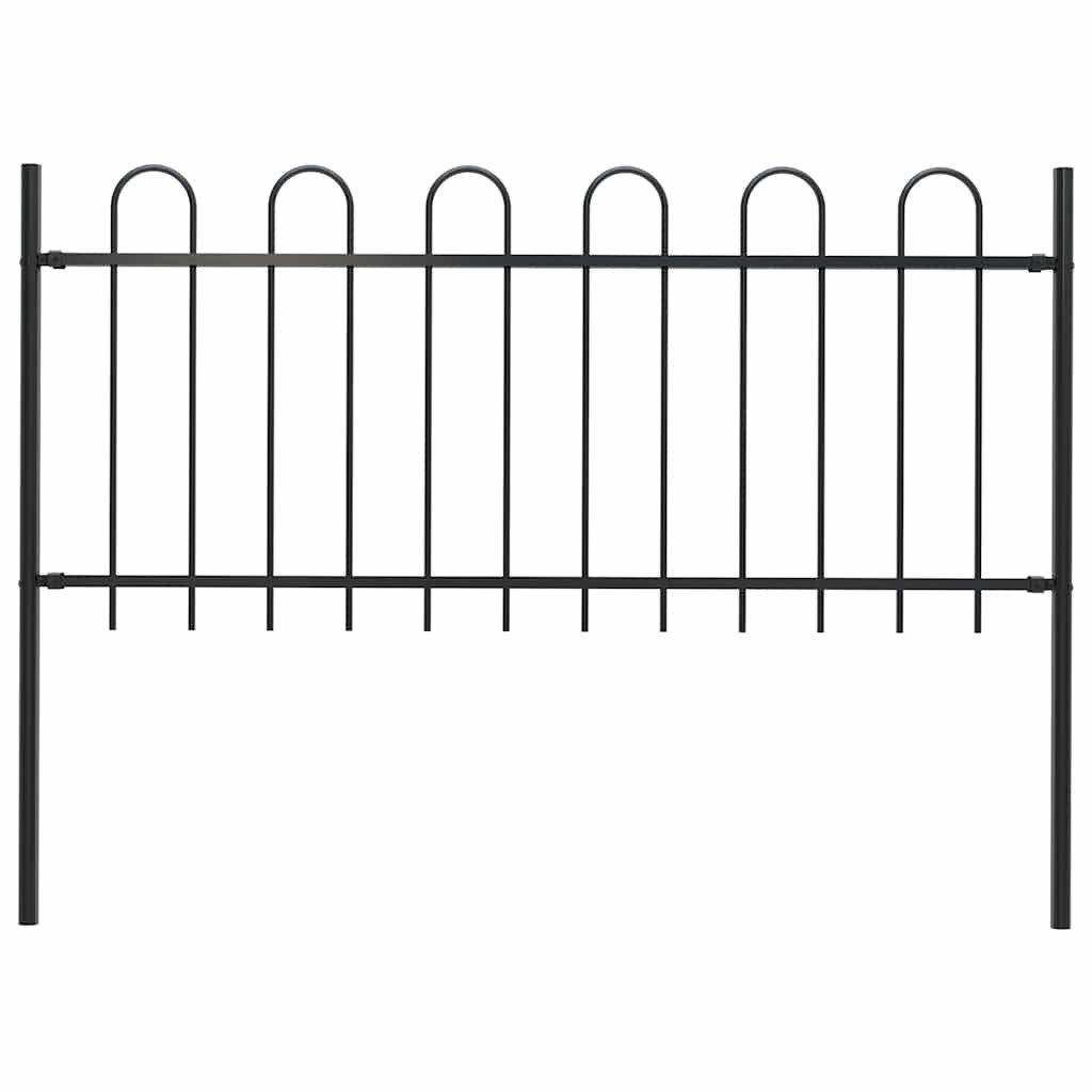 vidaXL Gartenzaun Gartenzaun mit Rundbogen Stahl günstig online kaufen