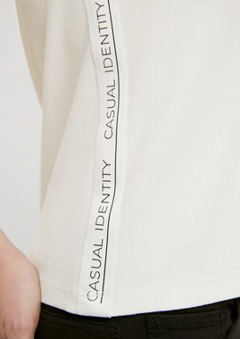 comma casual identity Kurzarmshirt Jerseyshirt aus Viskosestretch Tape