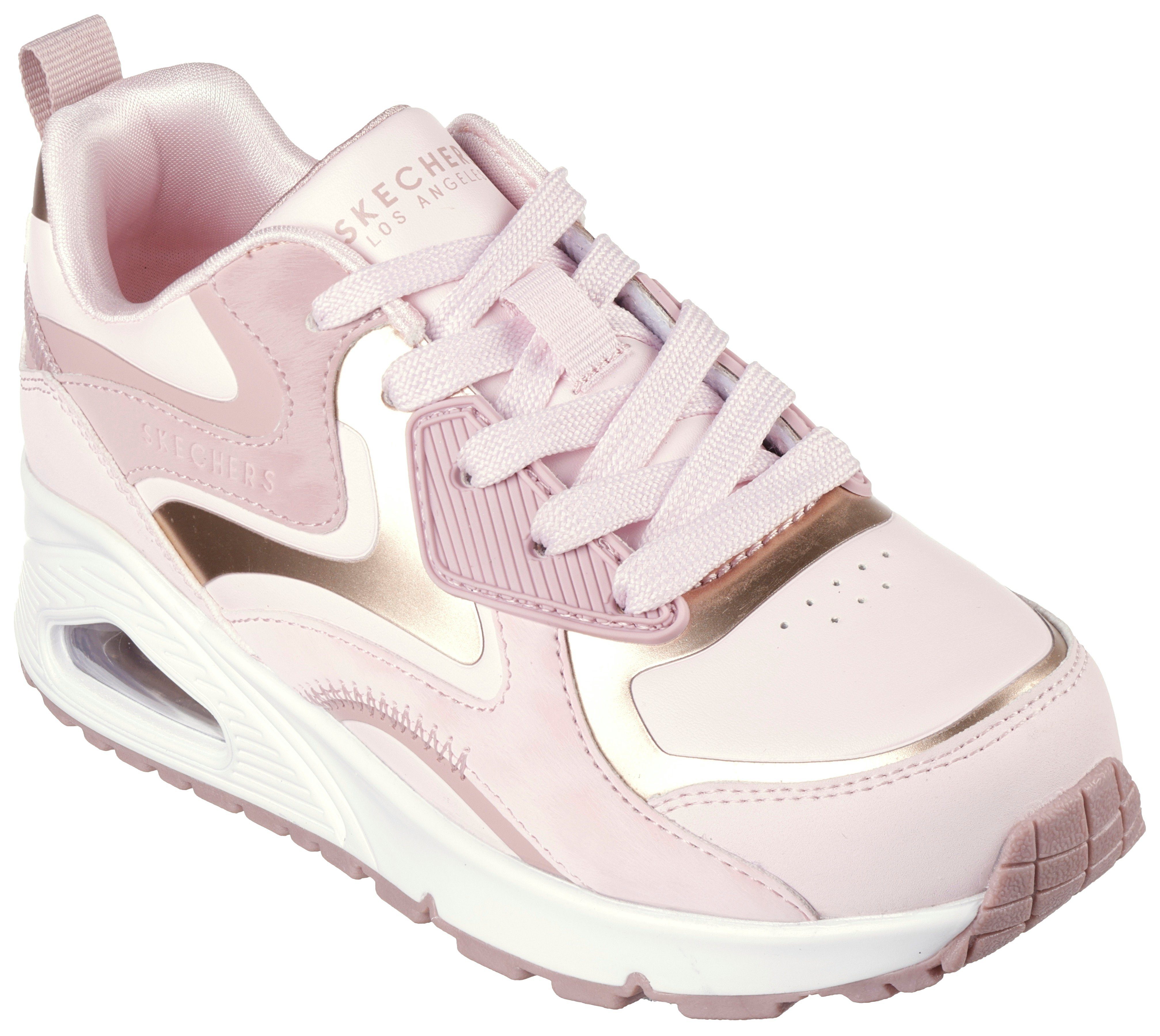 Skechers Kids ESS - STREET GIRLS Sneaker in cooler Optik, Obermaterial aus  softem Lederimitat mit Textil kombiniert