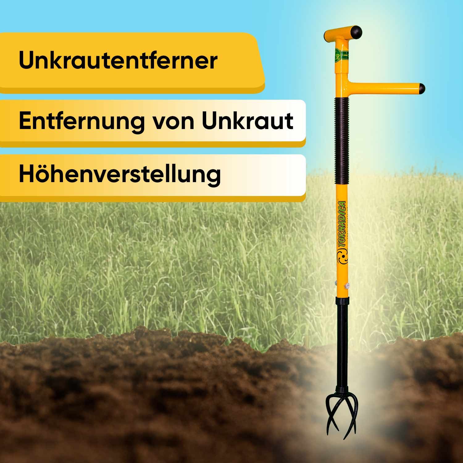 Tornadica Vertikutierer Gartenkralle T-Griff Unkrautentferner Kultivator, günstig online kaufen