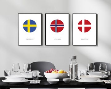 NORDIC WORDS Poster Norwegen Kreis