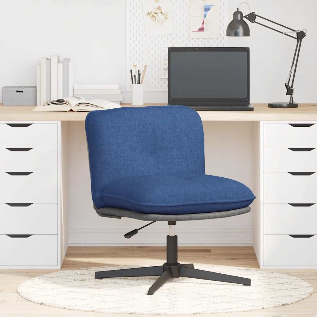 vidaXL Stuhl Bürostuhl Drehbar Blau Stoff (1 St)