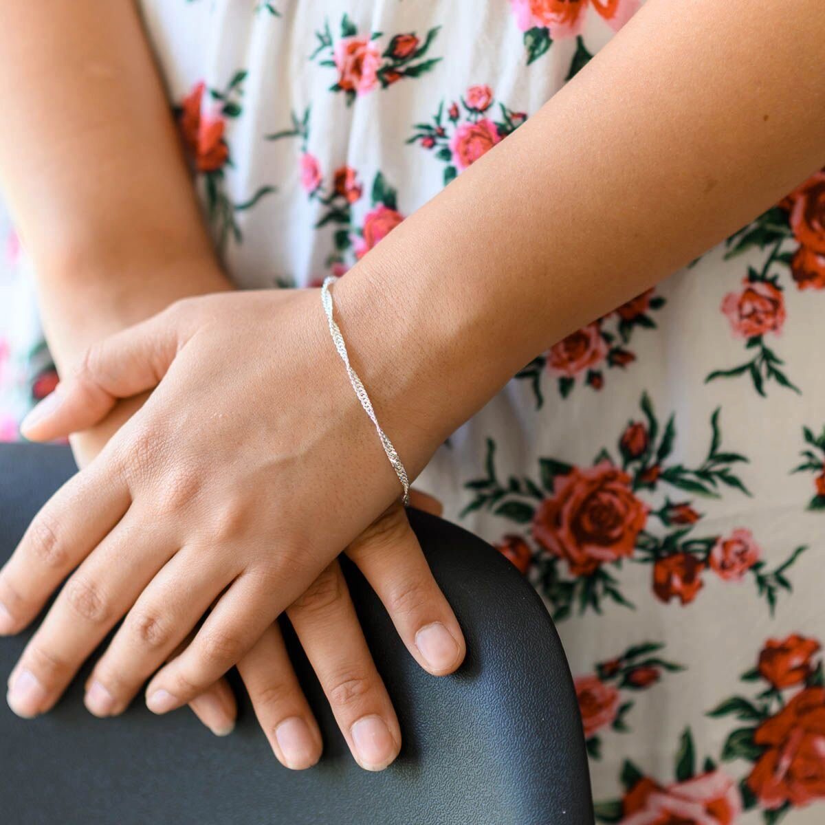 Materia Armkette Damen Singapurkette Hochglanz SA-84, 925 Sterling Silber günstig online kaufen