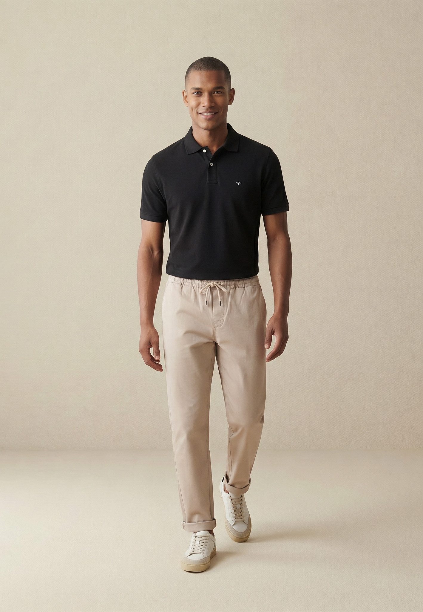 FYNCH-HATTON Poloshirt normale Passform, mit 2-Knopf-Polokragen, aus Baumwolle