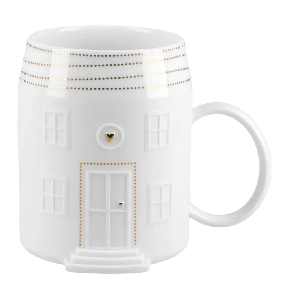Räder Design Tasse Tasse aus Porzellan Hausoptik Herz "Haustasse" von räder design - Weih