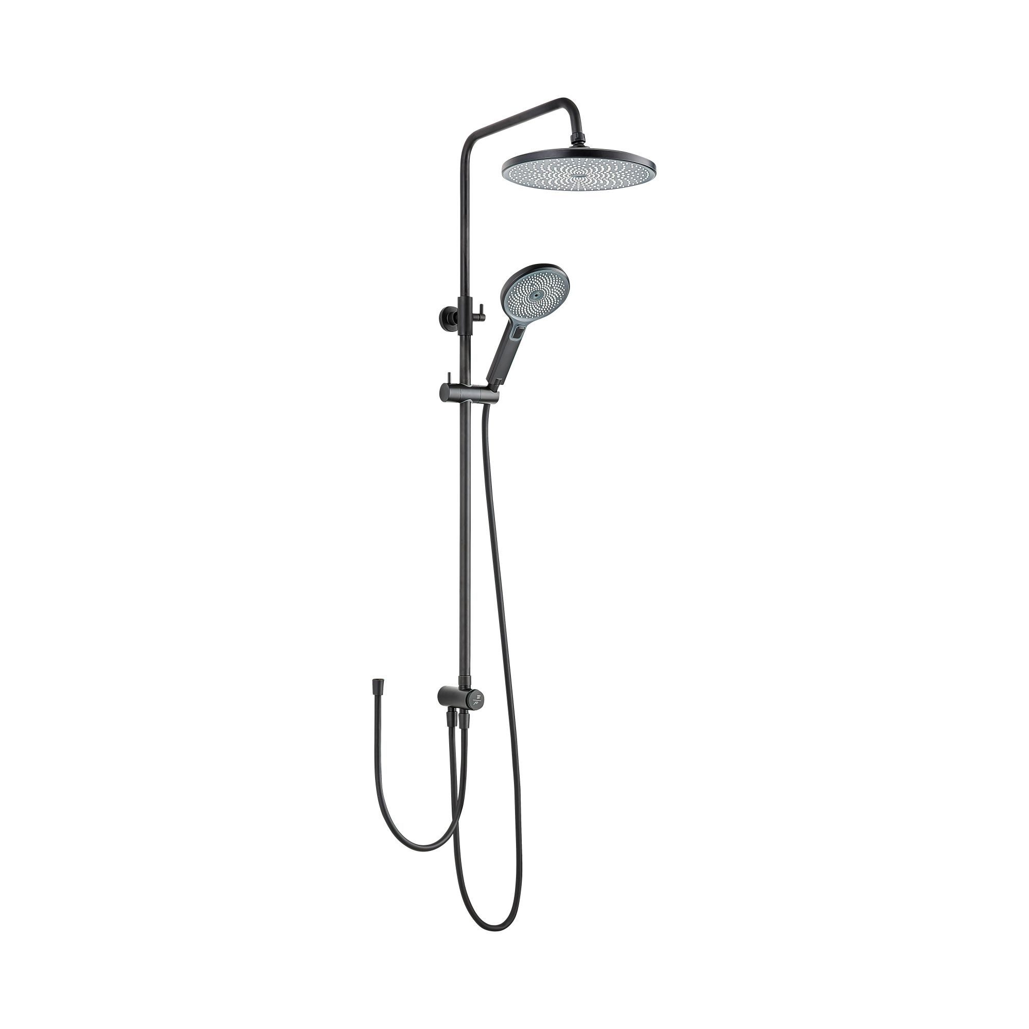 SCHÖNER WOHNEN-Kollektion Duschsystem BIELLA, Höhe 118 cm, Mattschwarz, Duschstange mit Regendusche