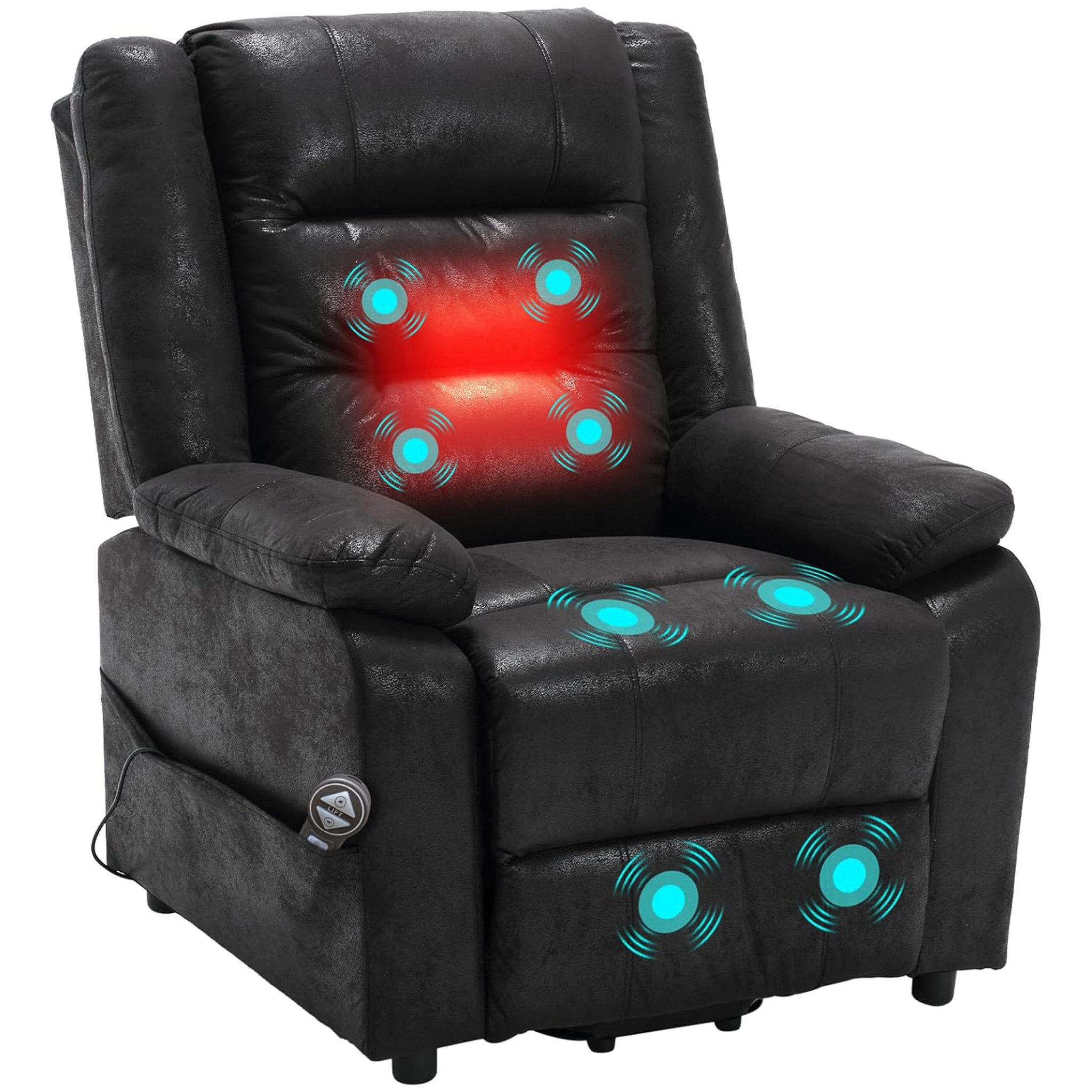 Happy Home Relaxsessel Elektrischer Relaxsessel mit Aufstehhilfe, Massage & Wärme