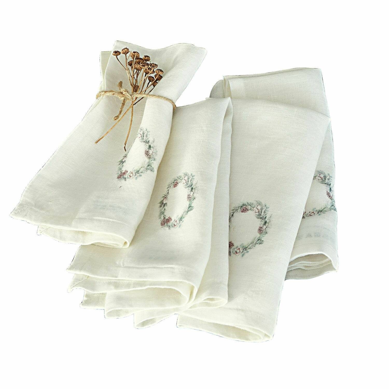 Mirabeau Stoffserviette Serviette 4er Set Torge weiß