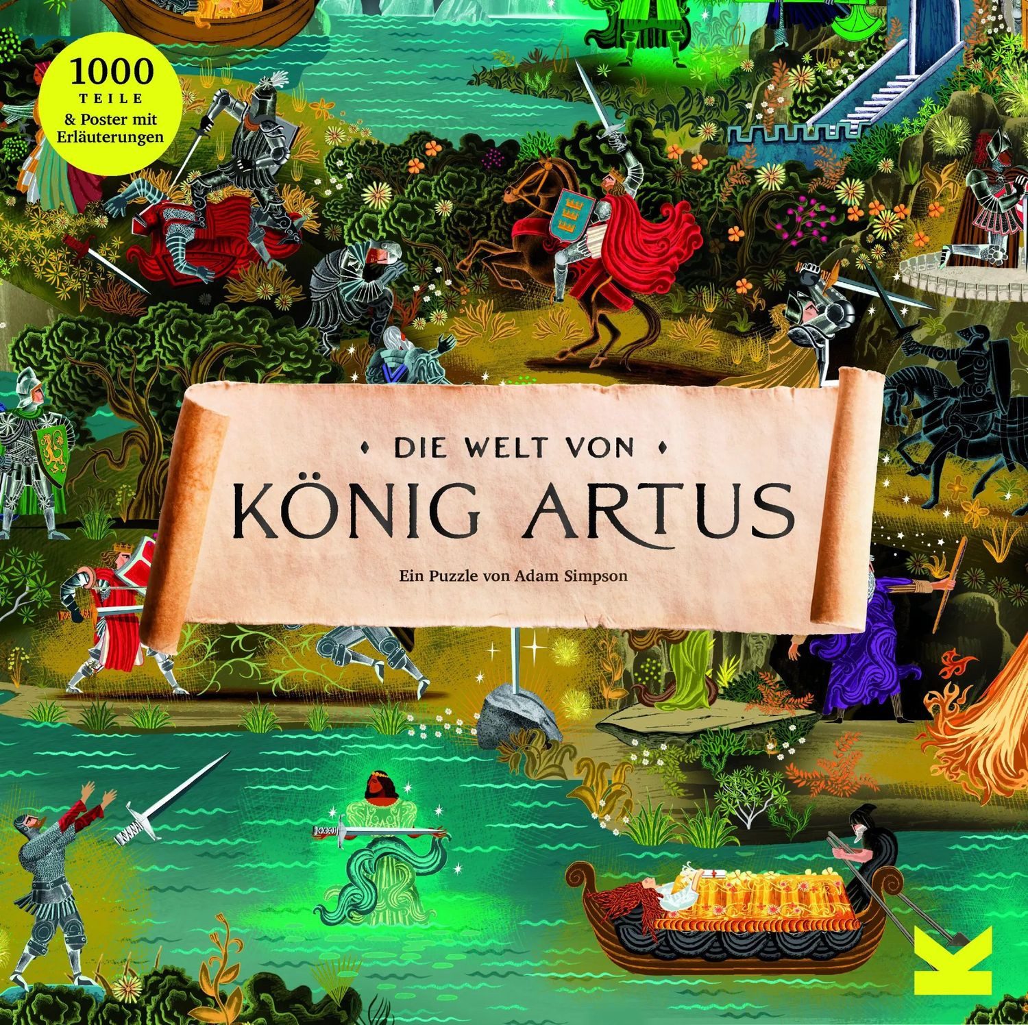 Laurence King Puzzle Die Welt von König Artus - Puzzle 1000 Teile, 1000 Puzzleteile