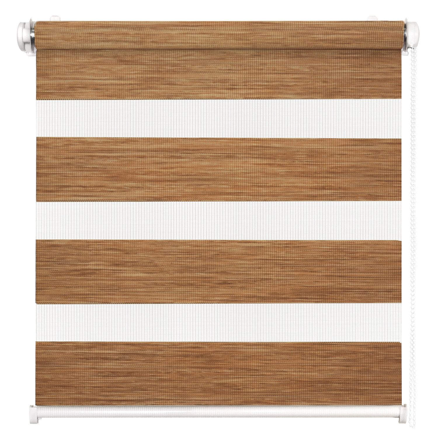 Doppelrollo Duo Rollo Klemmfix ohne Bohren für Fenster Rollos Faltrollo "Natural", DomDeco, Klemm- oder Schraubmontage, Klemmbar, Kettenzug, ohne Bohren, Sicht- und Blendschutz