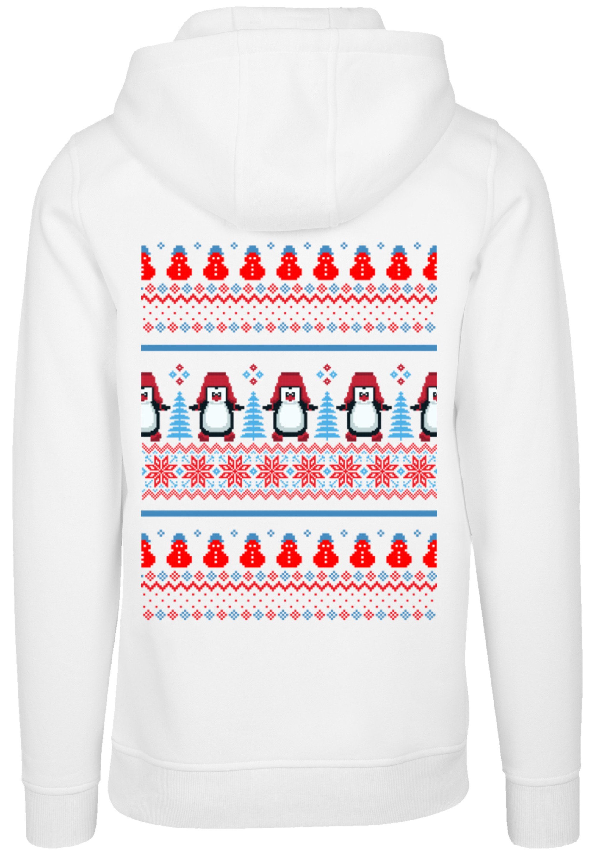 F4NT4STIC Geschenk Qualität, Weihnachten Premium Hoodie Pinguin Weihnachten, weiß Christmas