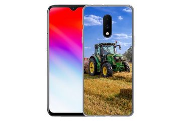 MuchoWow Handyhülle Traktor - Bauernhof - Heu - Feld - Sonne - Landleben, Phone Case, Handyhülle OnePlus 7, Silikon, Schutzhülle