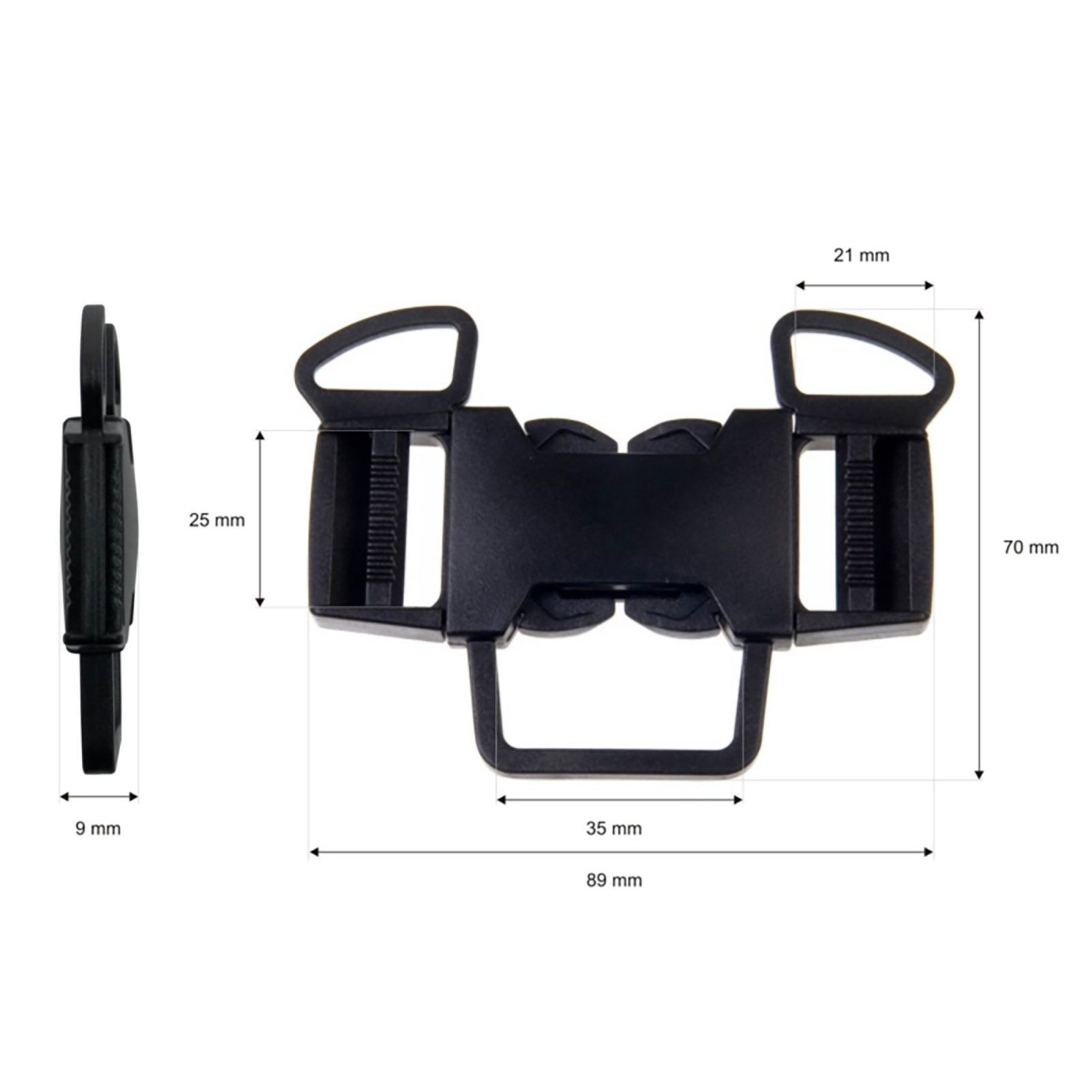 maDDma 1 Steckverschluss 5-Punkt-Sicherheitsgurt Gurtschließe Kunststoff Gurtstecker (Einzelschnalle, 1-tlg)