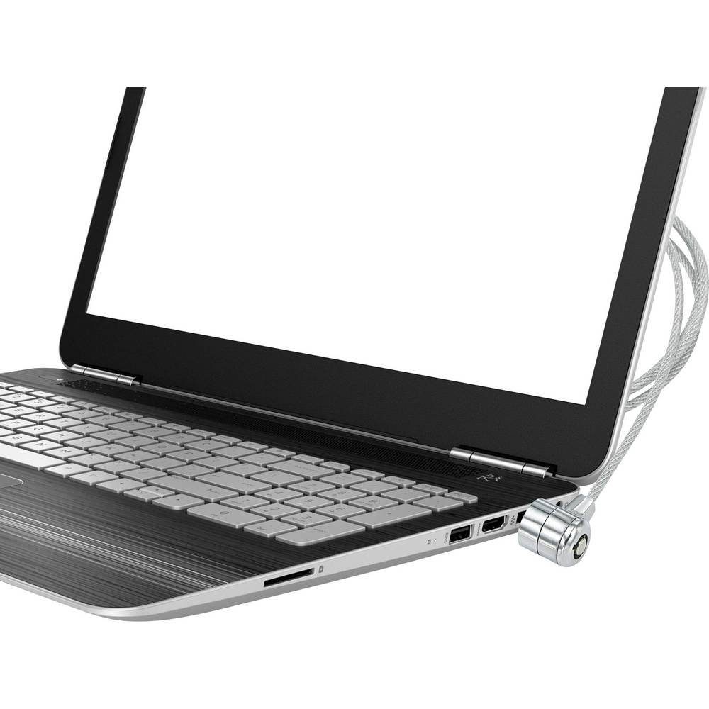 Renkforce Laptopschloss Notebook-Kabelschloss mit Schlüsselschloss inkl. zwei RF-4777544, inkl. 2 Schlüssel