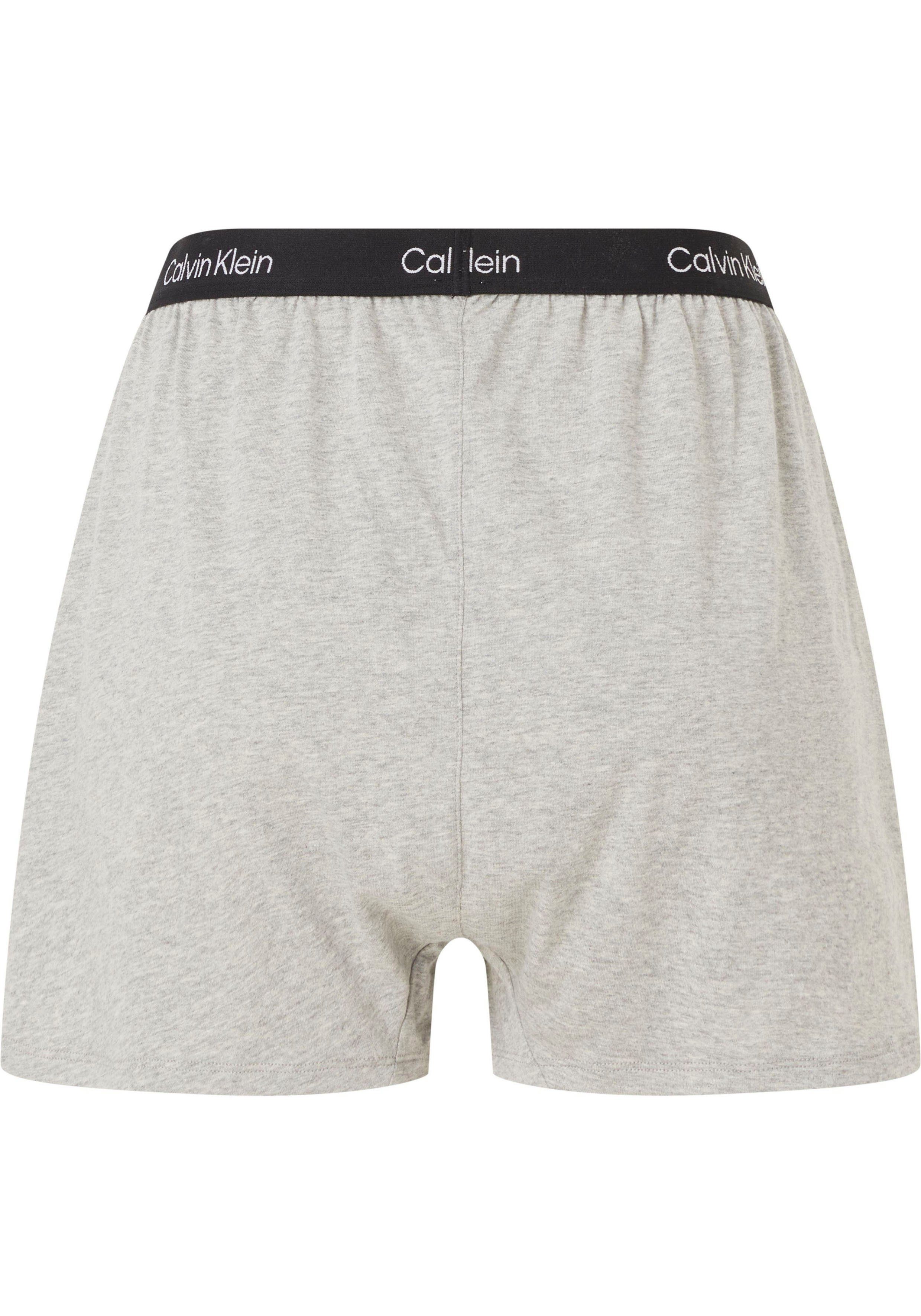 Logobund klassischem SHORT Klein Calvin Schlafshorts SLEEP GREY-HEATHER mit Underwear