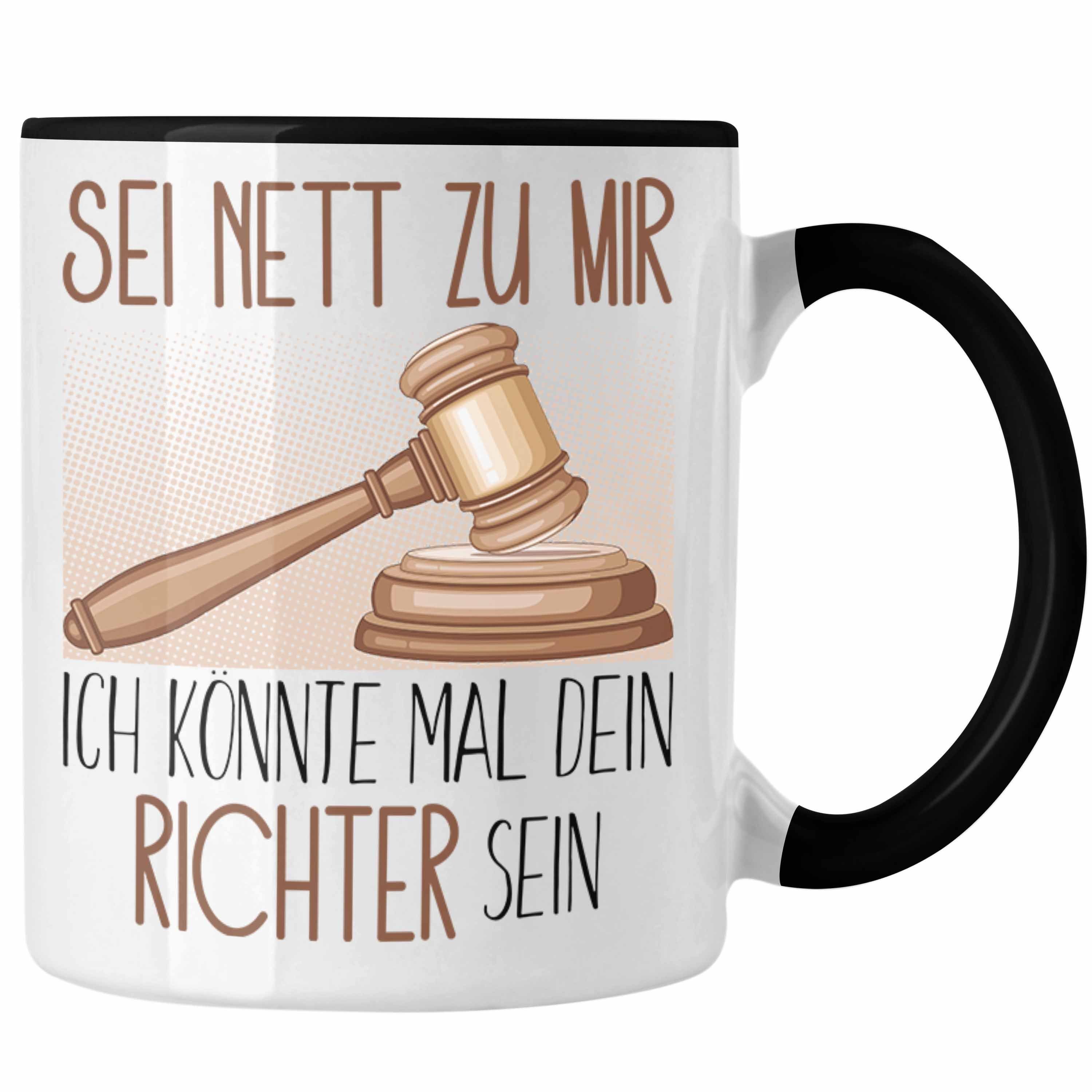 Trendation Tasse Angehender Jurist Studium Tasse Spr Jura Schwarz Geschenk Richter Geschenkidee