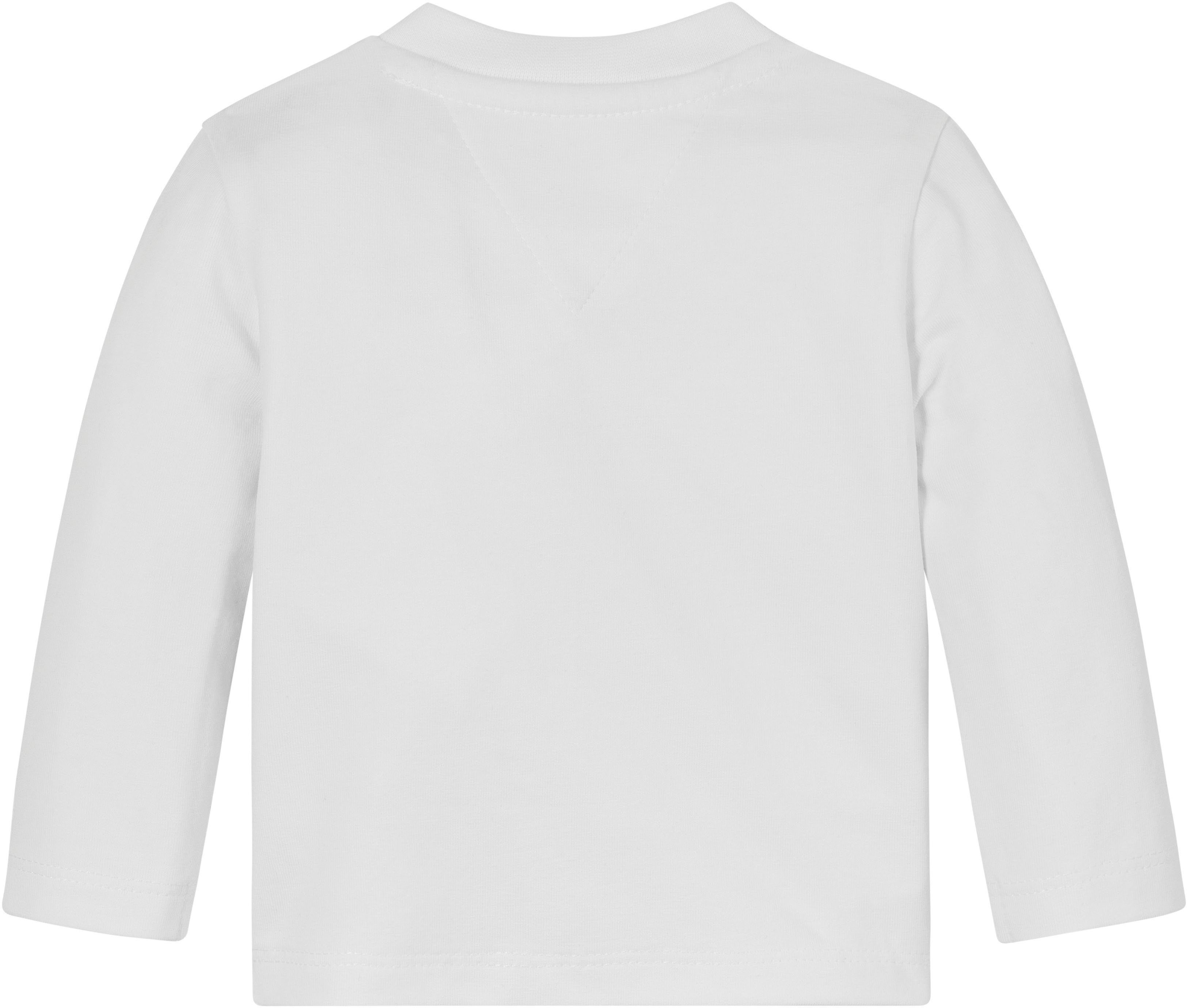 TEE Langarmshirt L/S Logoschriftzug White mit Tommy BABY Hilfiger LOGO TH