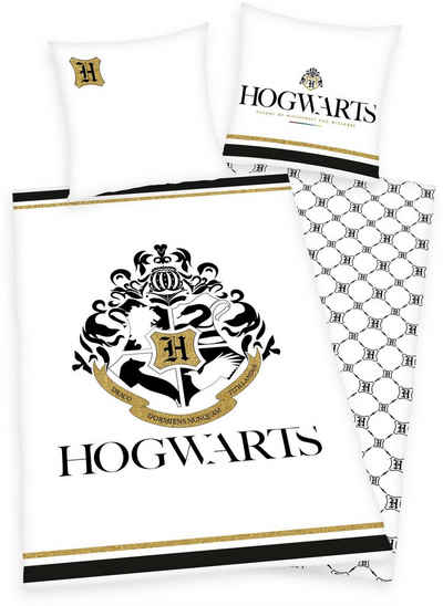 Wendebettwäsche Hogwarts, Renforcé, 2 teilig, mit Hogwarts Logo
